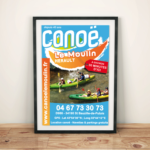 affiche A3 canoe le moulin